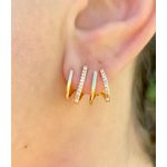 Brinco Ear Cuff Com Detalhe Cravejado