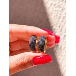 Brinco Argolinha Cravejada Na Micro Zirconia