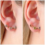 Brinco Ear Cuff Com Detalhe Ponto De Luz