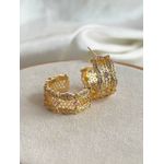 Argola com detalhes na zircônia 