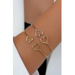 Bracelete Regulável com Detalhes de Coração