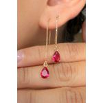 Brinco de linha ponto de luz colorido (dupla)