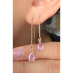 Brinco de linha ponto de luz colorido (dupla)