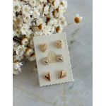 Trio De Brincos Coração Antialérgico 