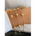 Pulseira De esferas foscas