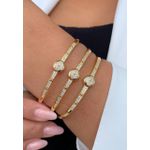Bracelete trevo Cravejado