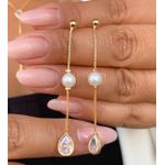 Conjunto Gravatinha pérola e gota