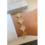 Pulseira trevo cravejado 