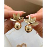 Brinco Flor com Esfera 