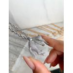 Colar Com Pingente De Pantera Cravejado Luxo
