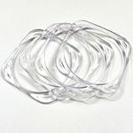 Kit com 4 braceletes acrílico transparente 
