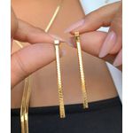Conjunto gravatinha de fita trabalhada