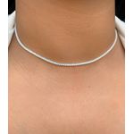 Riviera 3mm na zircônia prata 925 