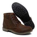 Coturno Masculino Em Couro Legítimo