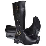 Bota Feminina Montaria Cano Médio Preto
