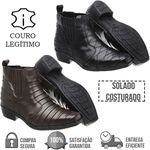 Kit 2 Pares De Botinas Masculina De Couro 100% Legítimo Escamadas