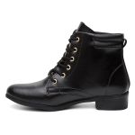Bota Coturno Botinha Feminina De Amarrar Preta