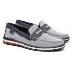 (LANÇAMENTO) Mocassim Oxford Masculino Cinza