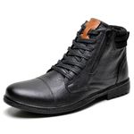 Coturno Masculino de Couro Legítimo