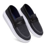 Mocassim Oxford Masculino Confort Preto Com Sola Branca