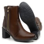 Coturno Bota De Salto Feminina Marrom