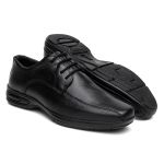 Sapato Social Confort Preto Couro Legítimo