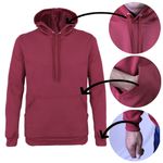 Moletom Kanguru Unisex Bordô