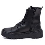 Coturno Bota Feminina Tratorada Preta 