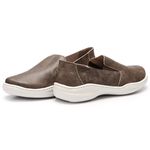 Tênis Feminino Slip On Joy Couro Cor Café 