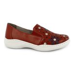 Tênis Feminino Joy em Couro Legítimo Cherry 