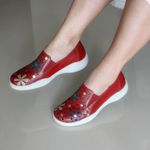 Tênis Feminino Joy em Couro Legítimo Cherry 