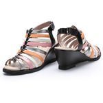 Sandália Susan Anabela em Couro cor Preto J.Gean