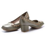 Sapato Galeany Médio em Couro cor Militar J.Gean 