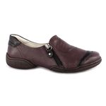 Sapatilha feminina J.Gean Vitore em couro cor Berinjela cod. CL0034
