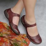 Sapatilha Boneca De Couro Cor Mahogany J.gean Cod. CL0060