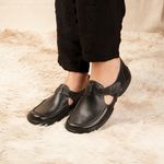 Sapatilha Feminina em Couro Preto J.Gean CL0090