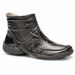 Bota feminina cano Médio de Couro Comfort Cor Preta J.Gean