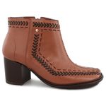 Bota Feminina New Pietra Salto Alto em Couro Telha J.gean 