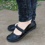 Sapatilha Feminina estilo Boneca J.gean Em Couro Cor Preto Cod. Em0023