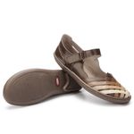 Sapatilha Boneca Feminina J.gean Em Couro Cor Coffee Cod. EM0028