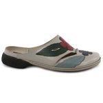 Mule Sapatilha Feminina retrô em Couro Cor Gray Exclusividade J.gean cod. FN0007 