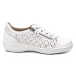 Tênis Feminino Joy em Couro Legítimo Branco J.Gean EU0045/01
