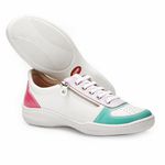 Tênis Feminino Joy em Couro Legítimo Branco J.Gean 