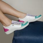 Tênis Feminino Joy em Couro Legítimo Branco J.Gean 