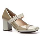 Sapato Feminino Galeany em Couro Salto Alto Militar J.gean