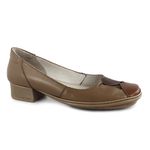 Sapato Boneca Salto Baixo Em Couro suede Dual Comfort J.gean Cod. FD0003