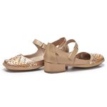 Sapato Boneca Salto Em Couro Deserto Dual Confort J.gean
