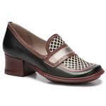 Sapato Boneca Salto Em Couro Preto Dual Comfort J.Gean