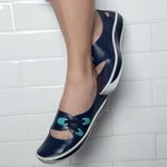 Tênis Wave Feminino em Couro Navy J.Gean 