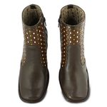 Bota Feminina Retrô De Couro Cor Brown Exclusividade J.gean Cod. FM0002